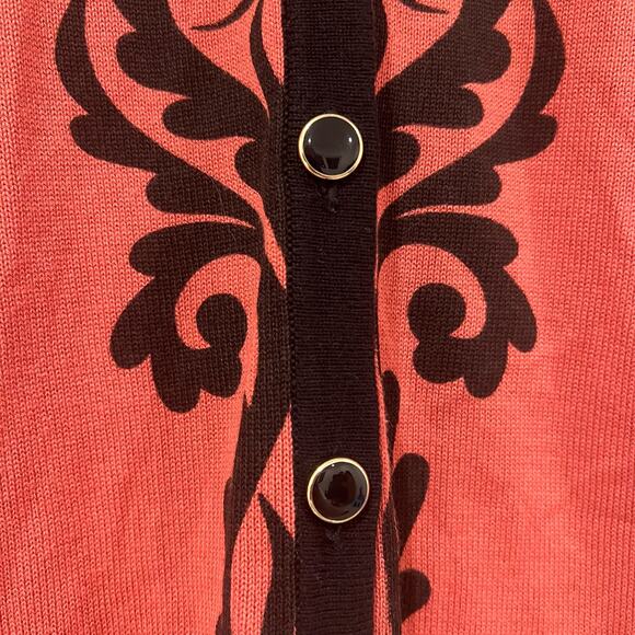 Bob Macke Wearable Art Women's Pink Cardigan with‎ Black Detail Size Small - Picture 3 of 10